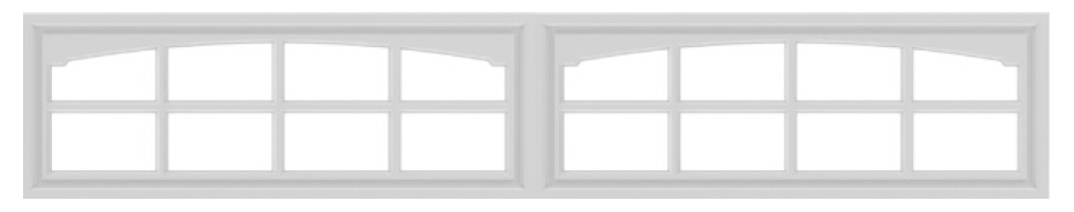 Cascade long panel garage door windows