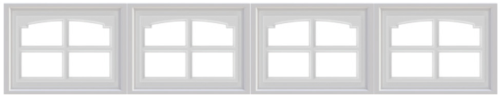 Cascade garage door windows