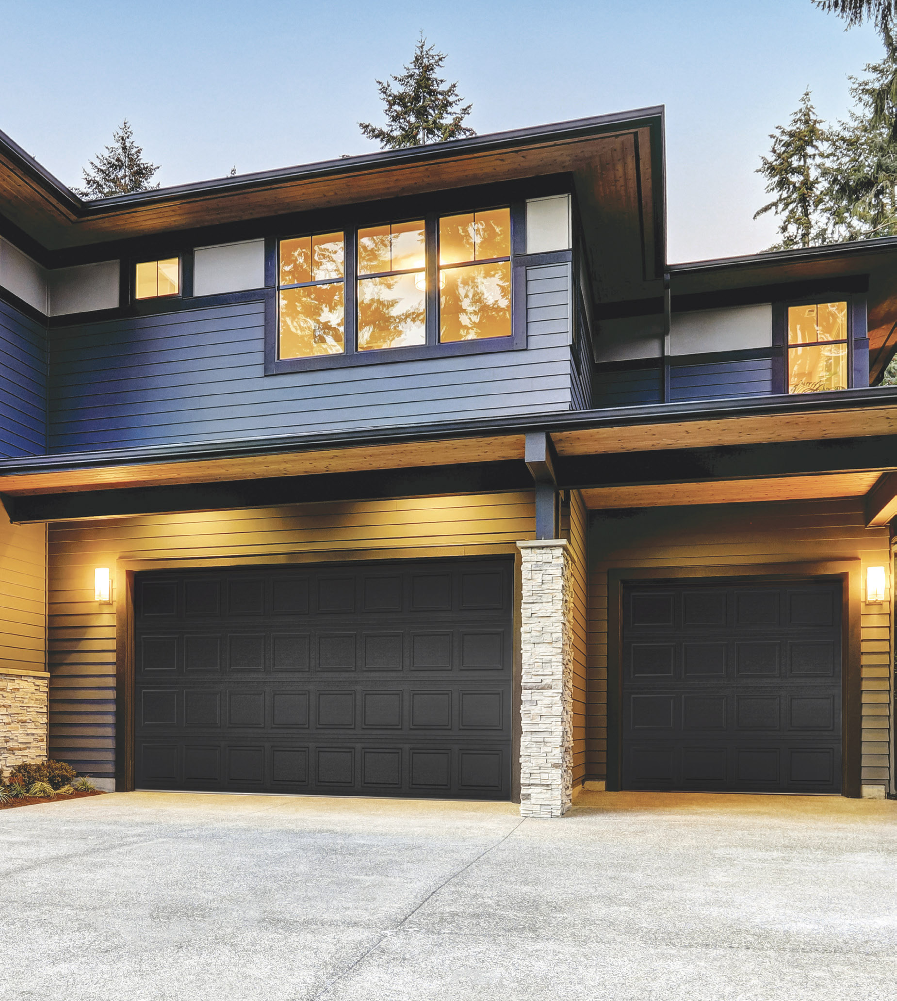 legacy short panel residential garage doors