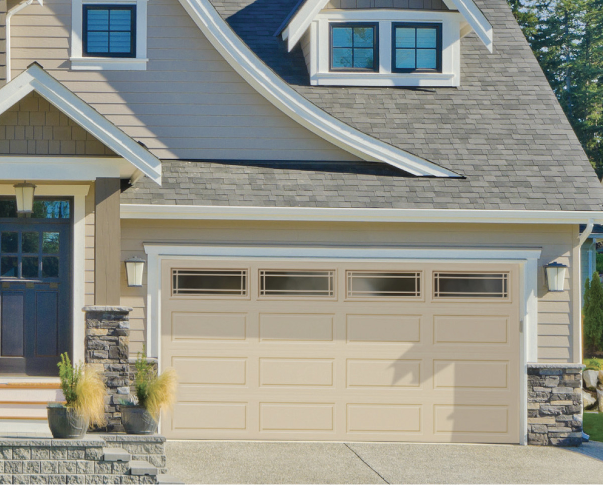 Long panel legacy residential garage door