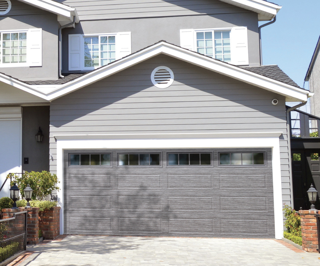 Long panel Legacy residential garage door