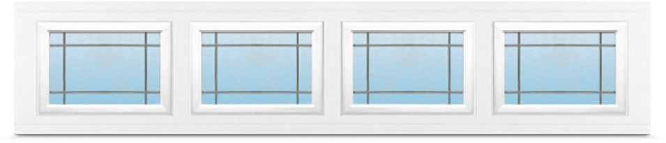 Prairie garage door windows