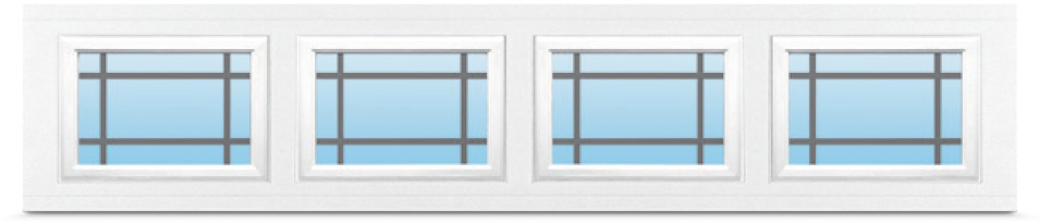 Prairie garage door windows