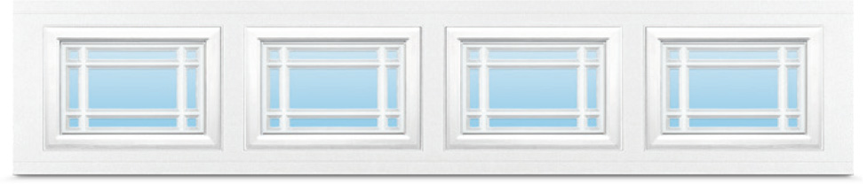 Prairie garage door windows