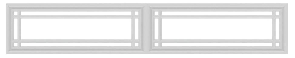 Prairie long panel garage door windows