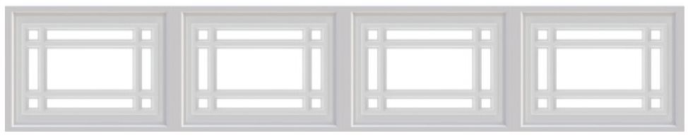 Prairie garage door windows