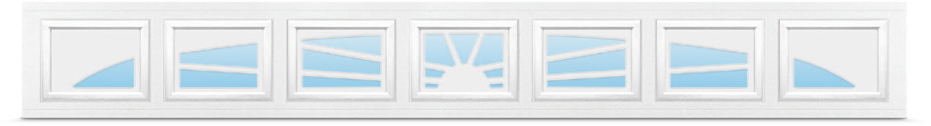 Sunburst 7 garage door windows