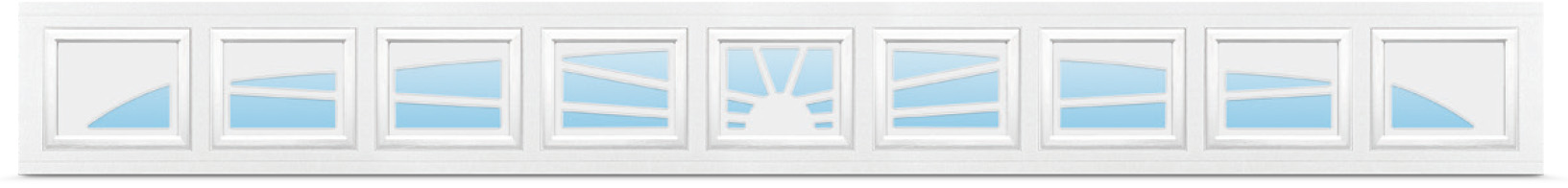 Sunburst 9 garage door windows